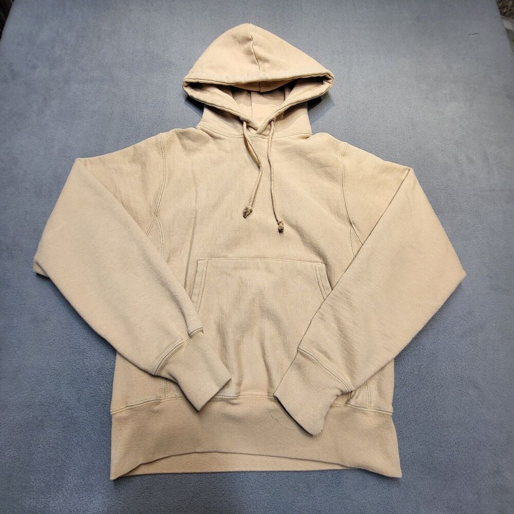 Champion Reverse Weave Hoodie Mens XS Tan Pullover Sweatshirt Long Sleeve